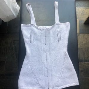 RED Valentino Cashmere Knit Corset style top